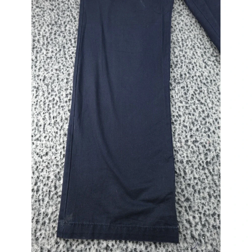 IZOD Saltwater Chino Pants Mens 32x32 Navy Blue Good Straight Fit Cotton‎